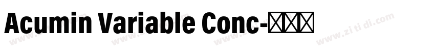 Acumin Variable Conc字体转换